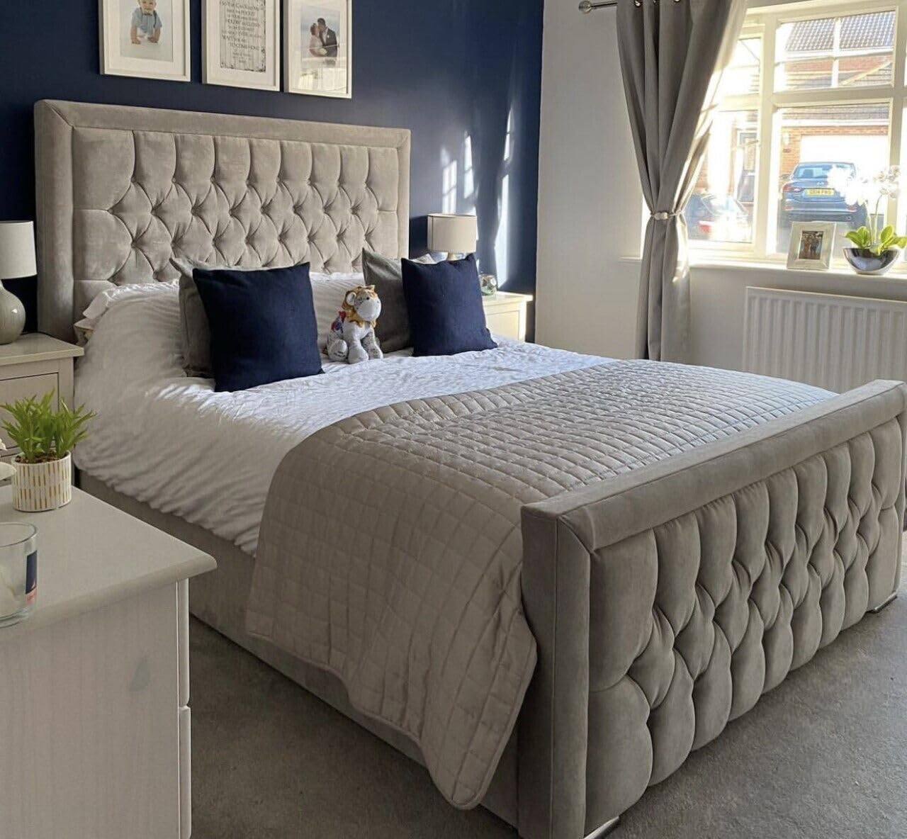 Hilton Diamond Tufted Bed UK | Luxury Hotel Style | Shop Online | Free Delivery