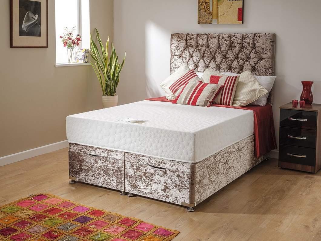 Chesterfield Headboard Divan Bed UK | Shop Chesterfield Divan Beds Online | Free Delivery - Divan Beds UK
