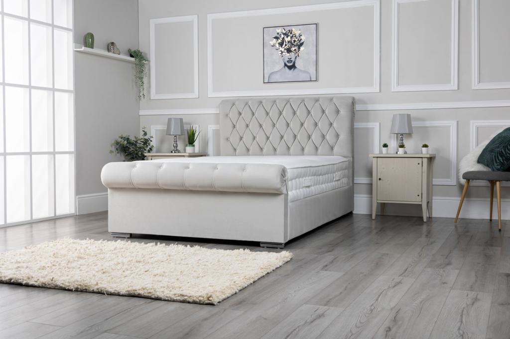 Classic Scroll Sleigh Bed UK | Classic Sleigh Design | Shop Online | Free Delivery